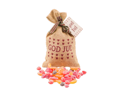 Jutesäck med Fruktkarameller 500g