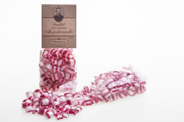 25 Cellophane bags with peppermint candies 300g 25 st Cellofanförpackning med Polkakarameller 300g