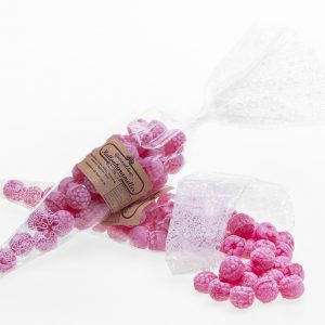 Gammaldags Hallonkarameller 150g Raspberry candies 150g