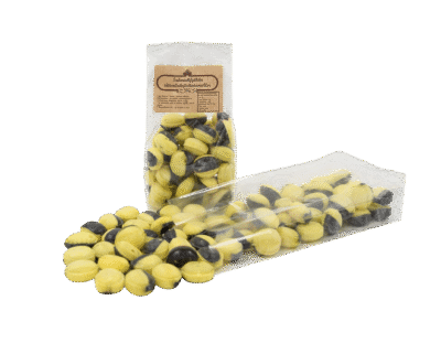 50 st Salmiakfyllda citronlakritskarameller 200g